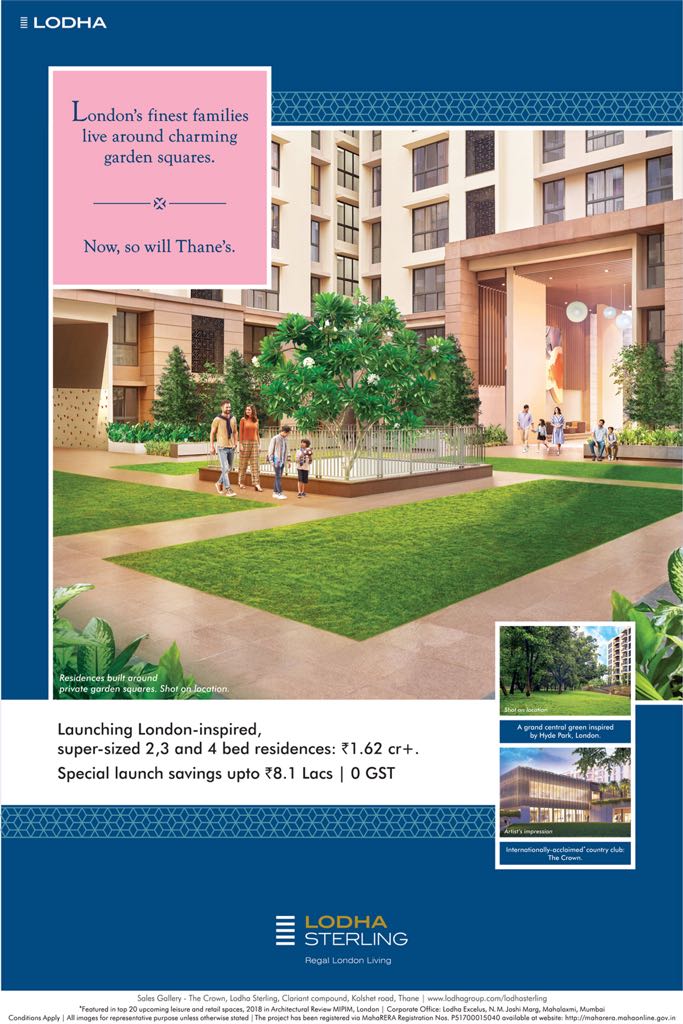 Avail special launch saving up to Rs. 8.1 Lacs at Lodha Sterling in Mumbai Update